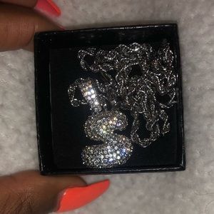 Iced Out Bubble Initial Chain (Letter S)